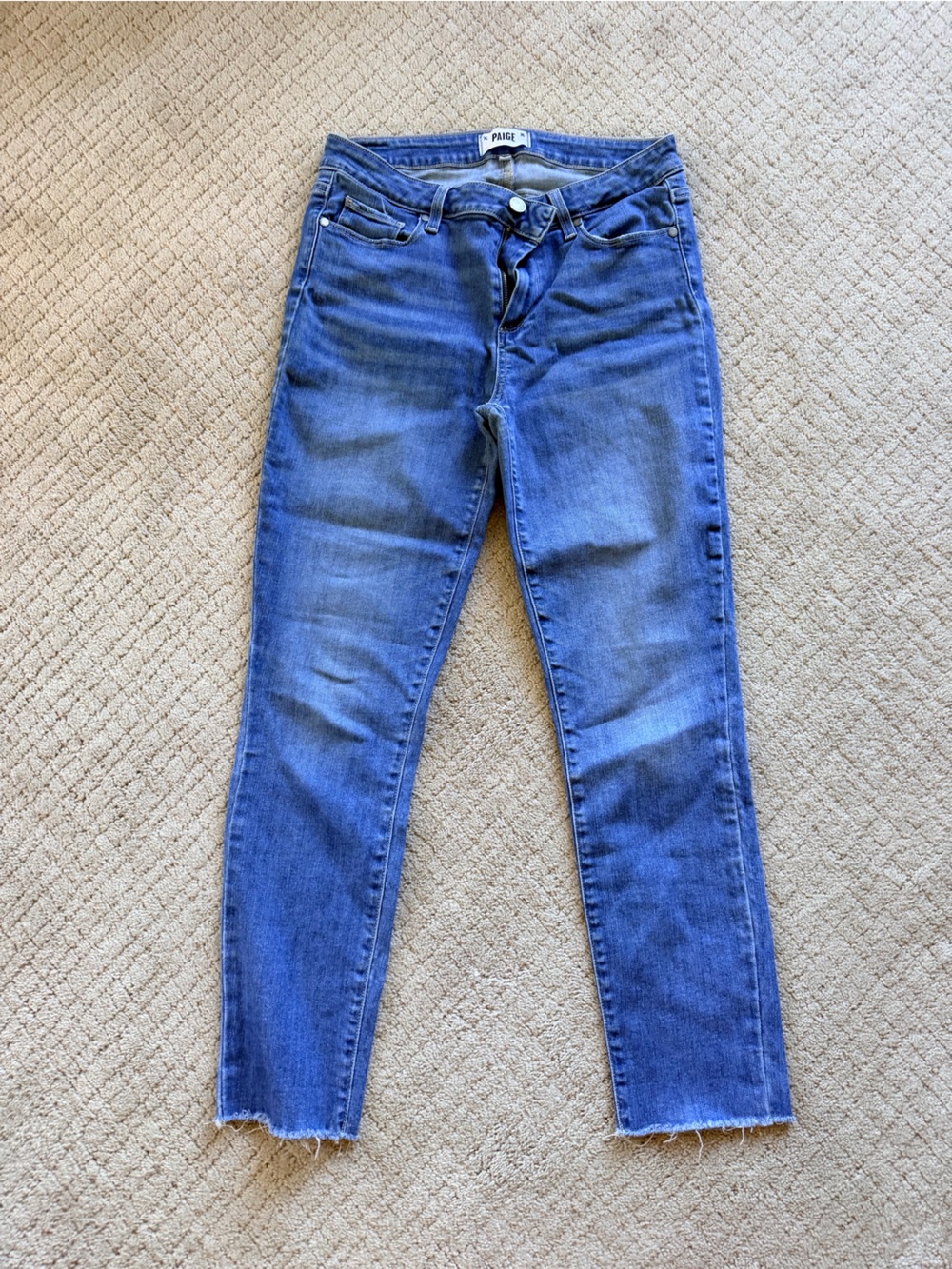PAIGE Mid-Blue Skinny Jeans